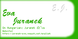 eva juranek business card